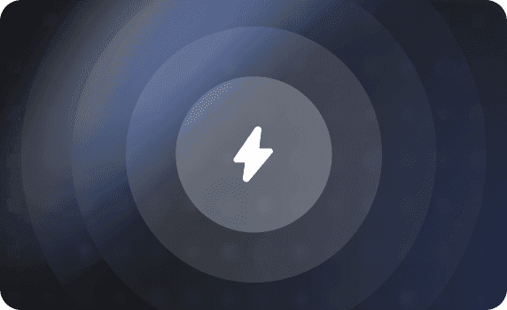 Lightning bolt icon representing low-latency performance for real-time AI guardrails.