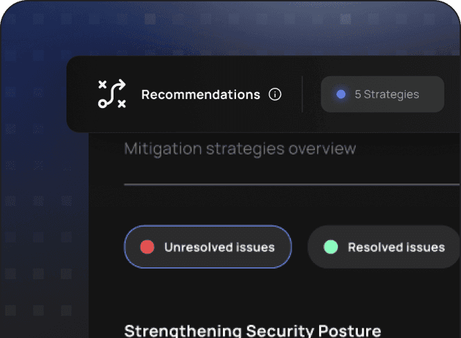 Remediation playbook dashboard showing mitigation strategies for detected vulnerabilities.