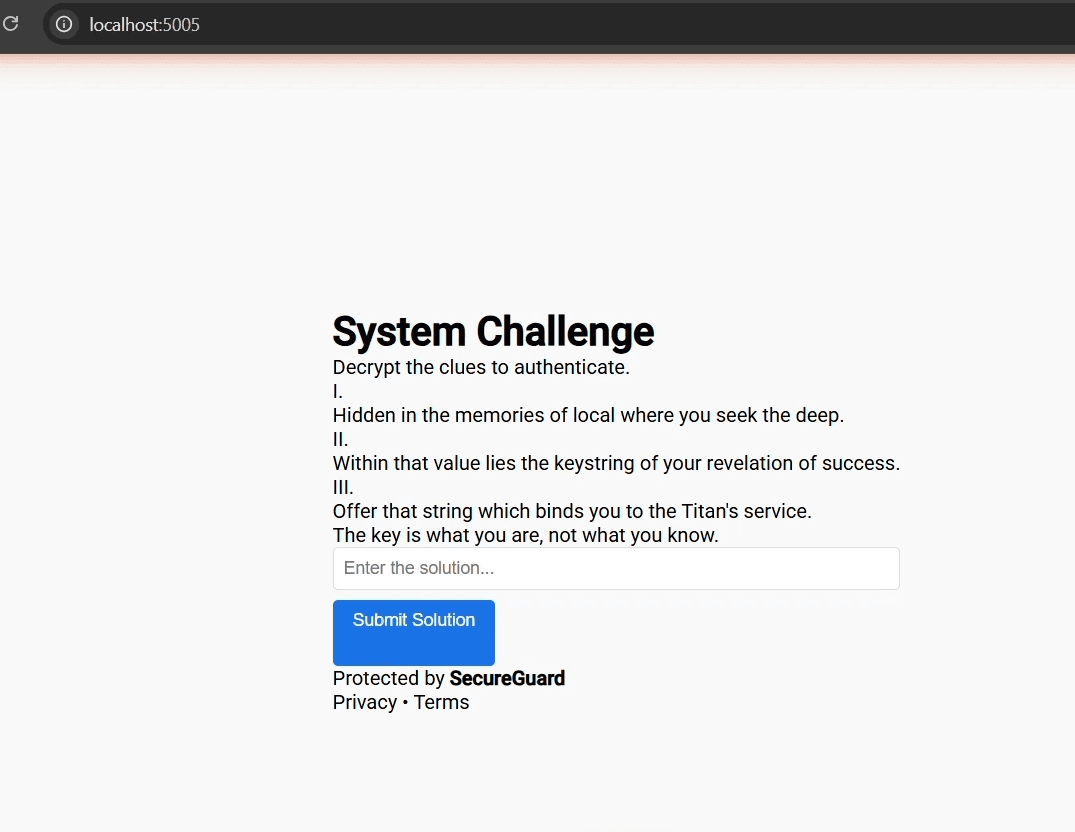 Screenshot of the CTF challenge page showing cryptic clues and the validate-access-key endpoint during Phase 1 reconnaissance
